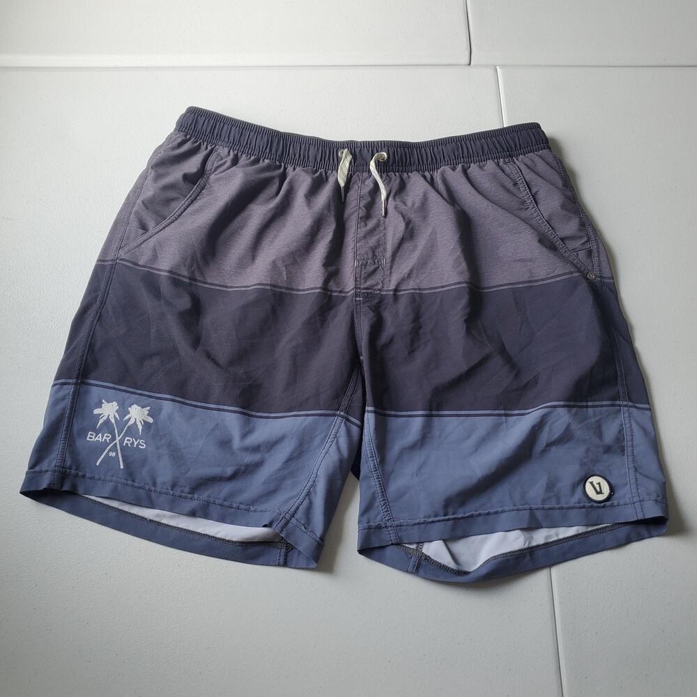 Vuori Swim Shorts Mens XL Blue Colorblock Barrys Mesh Lined Trunks Beach